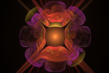 Poster - Computer generated fractal pattern and shape