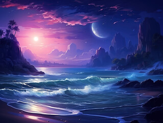 Wall Mural - Attractive Summer vibe beach