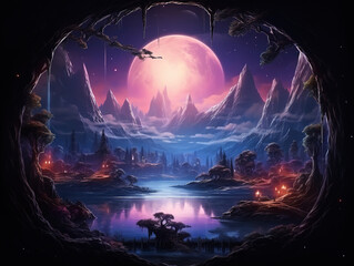 Wall Mural - Outstanding Fantasy endless hole landscape