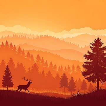 Illustration Vibrant orange Gradient Background.Orange gradient background with scattered yellow dots. Great for summerthemed designs, social media posts, flyers, and promotional materials. Ai Generat