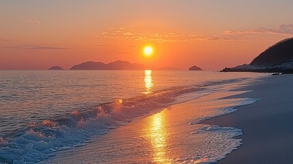 Aufkleber - The way the sun rises in the New Year's sea.