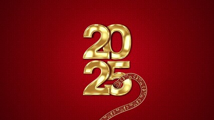 Wall Mural - 2025 year of the snake chinese new year background with oriental style pattern