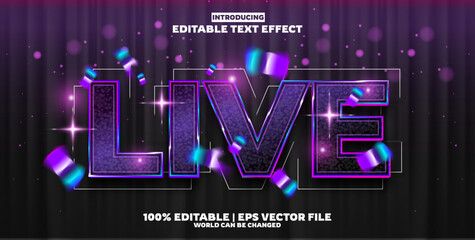 Poster - live editable text effect in modern trend style