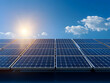 © share - Solar Panel Array 3D Illustration