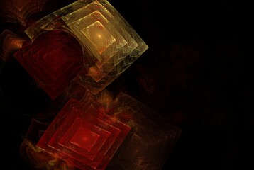Poster - Computer generated fractal pattern and shape