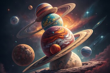 earth and moon