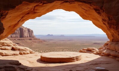 Wall Mural - Stunning desert landscape through rock arch