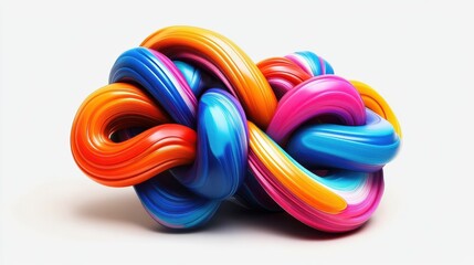 Poster - Vibrant 3D Clay Network Icon, an engaging and colorful representation of connectivity, ideal for dynamic marketing and digital communication contexts.