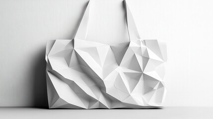 Poster - polygonal white background abstract triangles innovation page.
