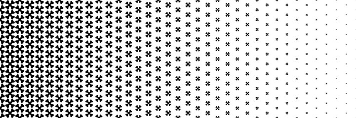 Aufkleber - horizontal halftone of crossed black bone design for pattern and background.