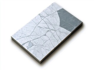 Poster - Ornate marble slab featuring fluid gray and white veining intricate organic patterns and a lustrous reflective in a minimalist geometric composition within a contemporary architectural setting