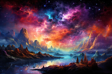 Wall Mural - Generous Fantasy style galaxy background