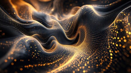 Poster - Digital graphic abstract background for technological processes, neural networks, digital data storage, particle flow, fundamentals of artificial intelligence Technology Network Background, banner