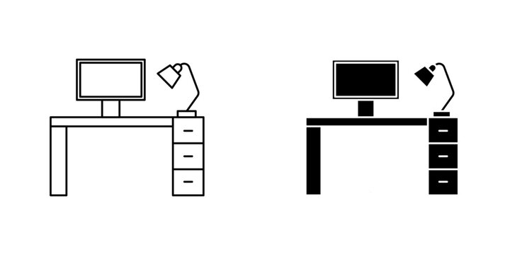 Workplace icons vector graphic pack