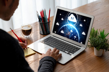 Poster - cloud computing software for modish remote work and personal data storage