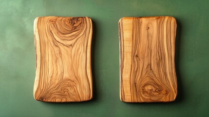 Sticker - Close-up of two handcrafted wooden boards