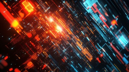 Poster - Abstract technology background. Global business and communication concept