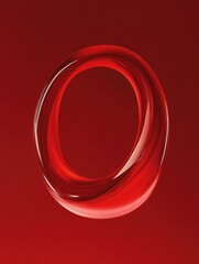 Poster - an abstract red oval shaped background image.