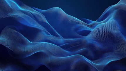 Poster - horizontal image of an abstract futuristic cyberspace blue transparent background generative ai