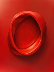 Poster - an abstract red oval shaped background image.