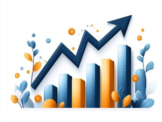 Poster - professionally designed financial data visualization with a modern minimalist aesthetic featuring an