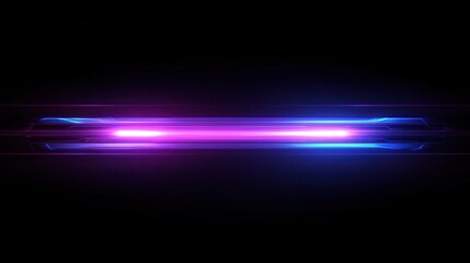 Poster - Streamlined speed light blue and purple special effects, abstract technology blue KV main visual business background