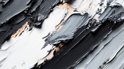 Poster - painterly texture abstract background using bold bright brushstrokes with a contrasting color palett