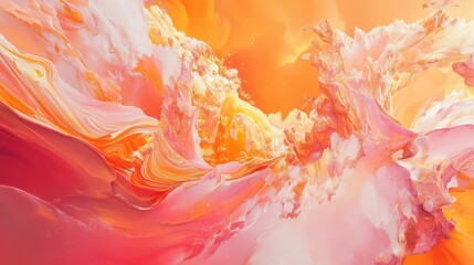 Poster - Orange and pink abstract background