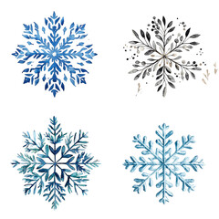 Poster - Creating intricate snowflake designs winter wonderland art nature aesthetic visuals close-up view seasonal serenity