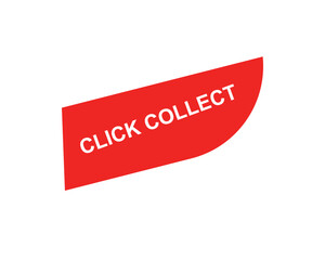 Wall Mural - Click collect web Vector Illustration button label template text with colorful icon