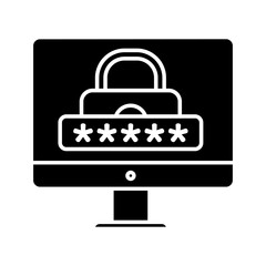 Fototapete - Password icon vector. protection illustration sign. security symbol or logo.