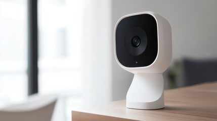 Poster - Modern Indoor Security Camera in Stylish Home Setting