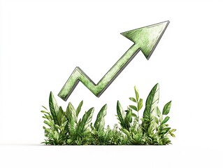 Poster - Stylized Upward Financial Chart Depicting a Thriving Economic Outlook   Clean Sharp Lined Reminiscent of Swiss Graphic Design Conveying a High Clarity Precision Focused Visual Aesthetic