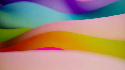 Wall Mural - Abstract colorful wavy layers. Smooth gradient backdrop. Bright design texture. Concept for wallpaper, banner. For website, presentation. Steady shot