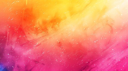 Abstract background with a gradient of orange to pink to blue, with white and yellow sparkles.