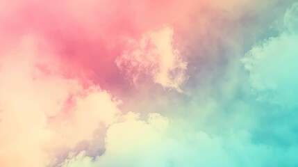 Sticker - Abstract pastel sky background.