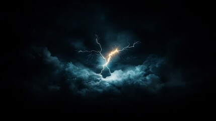 Poster - Captivating electric phenomenon with dazzling and meandering lightning bolts across a dramatic and atmospheric sky