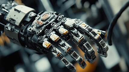 Poster - Futuristic robotic hand with advanced mechanical design and technology