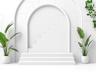 Poster - minimalist white backdrop highlighting an ascending financial graph symbolizing increasing prosperit
