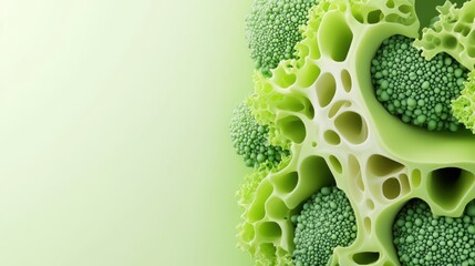 Aufkleber - Detailed Abstract Background Featuring Green Microbial Structures