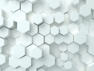 Aufkleber - Abstract White Hexagonal Pattern for Modern Background Design