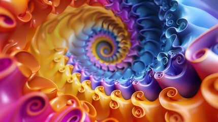 Wall Mural - abstract colorful spiral background.