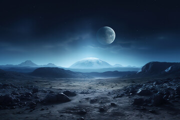 Wall Mural - Incredible Lunar Surface aesthetic wallpaper