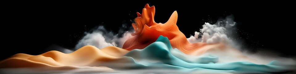 Poster - Captivating depicting the animation of a wave packet interacting with boundaries and producing standing waves at certain frequencies