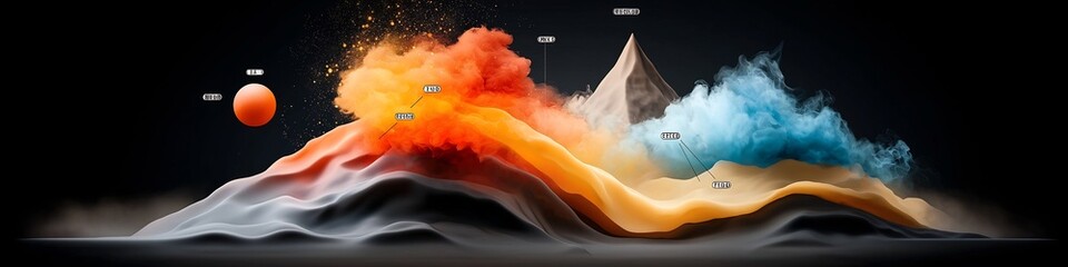 Poster - vibrant digital showcasing dynamic electromagnetic waves and their diverse frequencies across the en