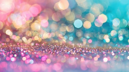 Poster - Brightly colored glitter and sequins blend together to form a sparkling backdrop perfect for crafts and festive occasions, igniting creativity