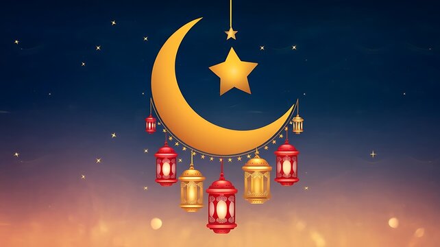 Eid mubarak islamic greetings background