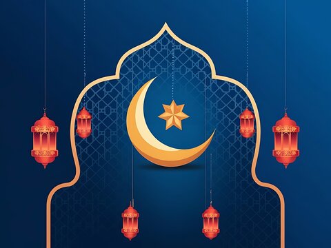 Eid mubarak islamic greetings background
