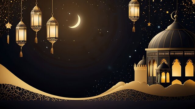 Eid mubarak islamic greetings background