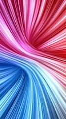 Poster - Abstract Flowing Lines in Vibrant Red and Blue, Smooth Curves Creating a Dynamic Background Design